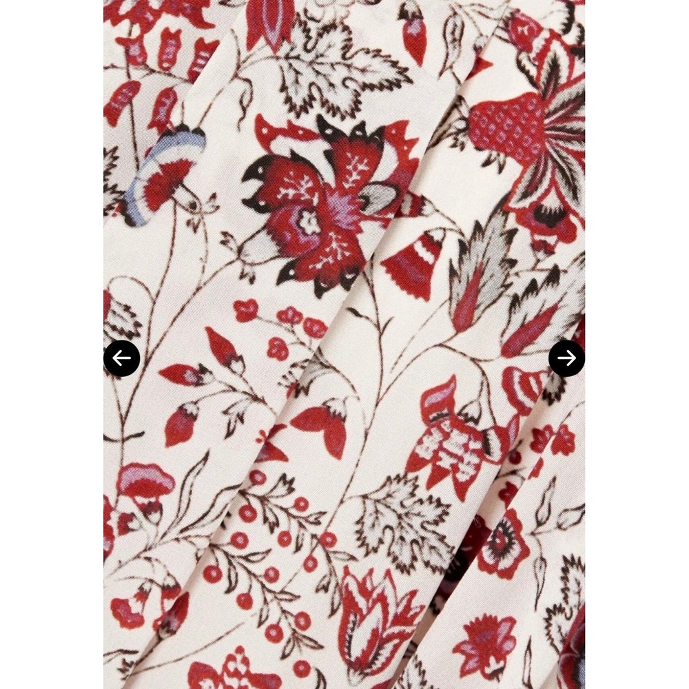Isabel Marant Ginkinali Draped Floral-Print Silk Crepe De Chine Midi Skirt - Picture 9 of 10